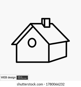 Icono de la casa en estilo plano. Aislado sobre un fondo blanco. Iconos vectoriales de estilo negro de alta calidad.