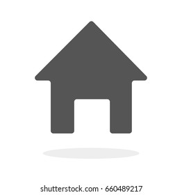 House icon in flat style isolated on white background.