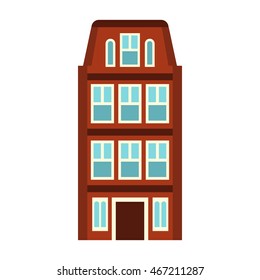 House icon in flat style on a white background