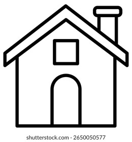ícone da casa plano fino esboço arte logotipo