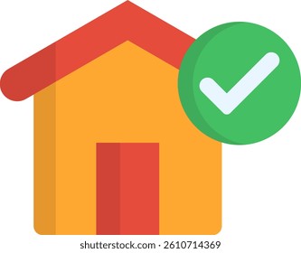 House Icon Flat Vector Illustration