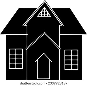 Icono de la casa en glifo 