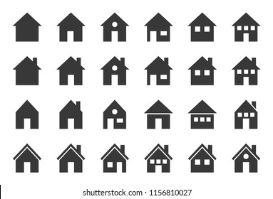 Vector Collection Different House Web Icons Stock Vector (Royalty Free ...