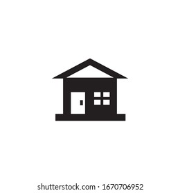 estilo de glifo de icono de casa, ilustración vectorial
