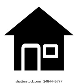 House icon glyph style vector illustration