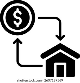 House Icon Glyph Vector Illustration