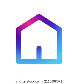 House icon with gradient purple effect.
