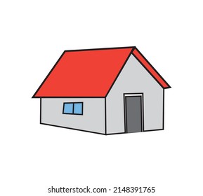 house icon. Graphic model of a house. simple and colorful house isolated on white background.House logo.Vector illustration.