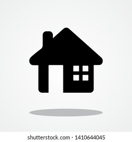 House Icon with Gray Shadow