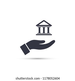 House icon in the hand