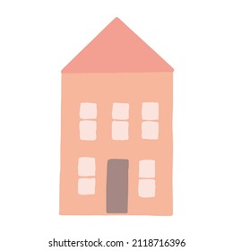 house icon. hand drawn building