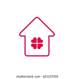 House Icon With Heart Window