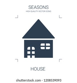 house icon. high quality filled house icon on white background. from seasons collection flat trendy vector house symbol. use for web and mobile