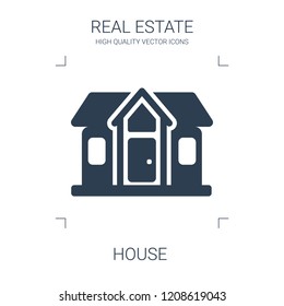 house icon. high quality filled house icon on white background. from real estate collection flat trendy vector house symbol. use for web and mobile