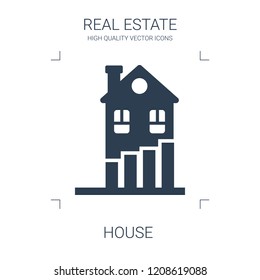 house icon. high quality filled house icon on white background. from real estate collection flat trendy vector house symbol. use for web and mobile