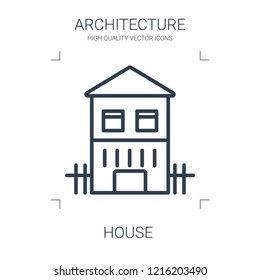 house icon. high quality line house icon on white background. from architecture collection flat trendy vector house symbol. use for web and mobile