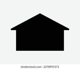 House Icon Home Building Plain Simple Residential Outline Vector Black White Silhouette Symbol Sign Graphic Clipart Artwork Illustration Pictogram