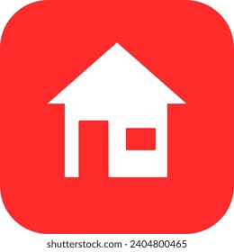 house icon, home icon button on square background