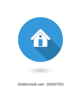 House icon | Home icon. Flat icon with long shadow