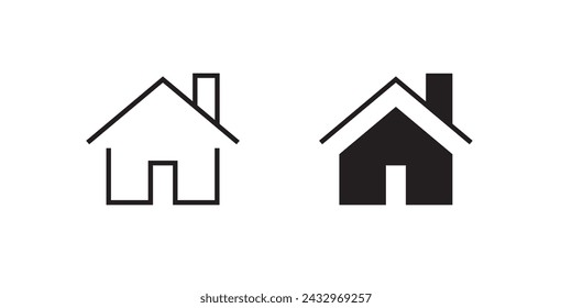 House icon. home icons button, vector, sign, symbol, logo, illustration, editable stroke, flat design style isolated on white