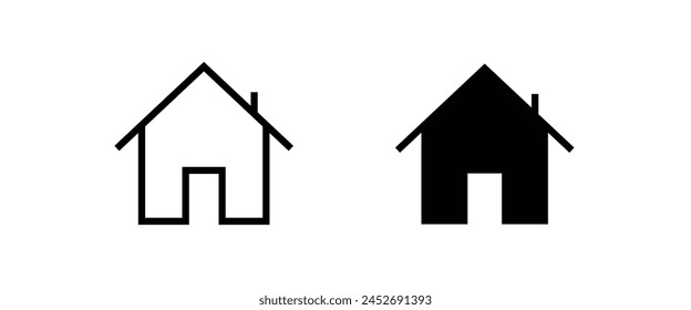 House icon. home icons button, vector, sign, symbol, logo, illustration, editable stroke, flat design style isolated on white