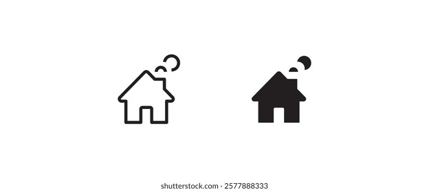 House icon. home icons button, vector, sign, symbol, logo, illustration, editable stroke, flat design style isolated on white
