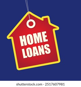 House Icon Home Loans Concept Vector Illustration. Dream home, Real estate, Banking, Loans