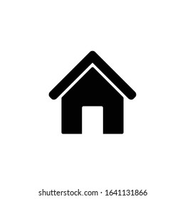 house icon. home sign. Black vector