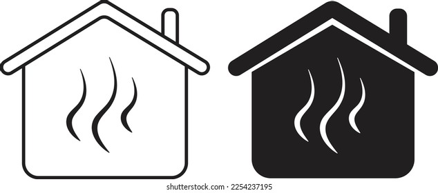 house icon, home icon simple trendy flat style line and solid Isolated vector illustration on white background. For apps, logo, websites, symbol , UI, UX, graphic and web design. EPS 10.