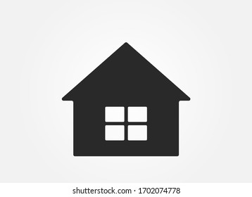 house icon. home symbol. city and town building design element. isolated vector silhouette image