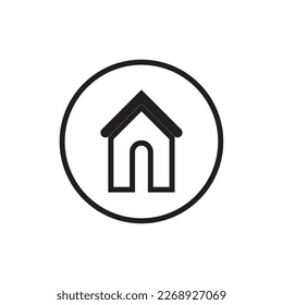 House icon. Home symbol. Flat design style. Vector illustration.