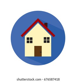 House icon. Home vector on blue background