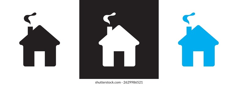 House icon. home vector icon. Vector for websites, mobile interfaces, presentations, banner, visual branding etc. Vector illustration. isolated on white and black background. EPS 10