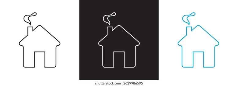 House icon. home vector icon. Vector for websites, mobile interfaces, presentations, banner, visual branding etc. Vector illustration. isolated on white and black background. EPS 10