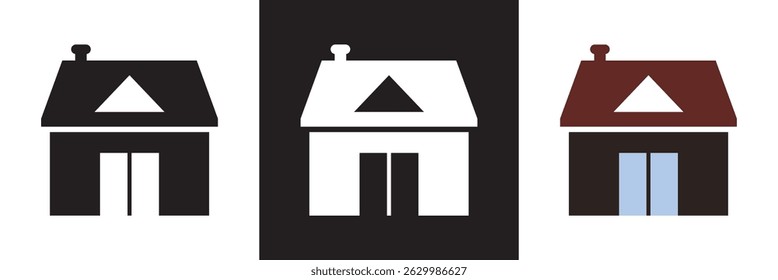House icon. home vector icon. Vector for websites, mobile interfaces, presentations, banner, visual branding etc. Vector illustration. isolated on white and black background. EPS 10