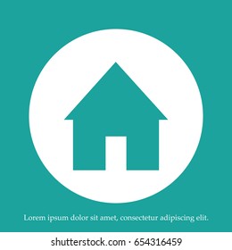 house icon, illustration flat design style