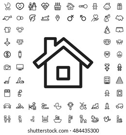 House icon illustration isolated vector sign symbol