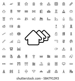 house icon illustration isolated vector sign symbol. Architecture icons set.