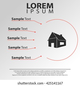 house icon. house infographics template