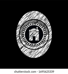 icono de la casa dentro del emblema de la pizarra