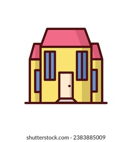 Icono de la casa aislar ilustración de material vectorial de fondo blanco