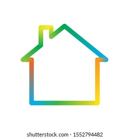 House icon isolated. Colorful vector Home icon. Abstract sign of building