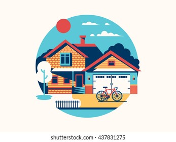 House icon isolated flat