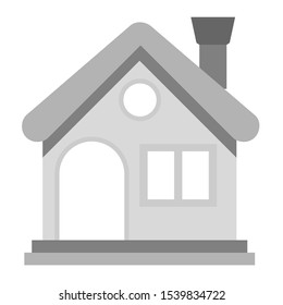 House icon isolated. Flat design vector illustration.