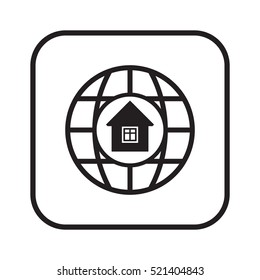 House   icon, isolated. Flat  design. 