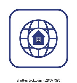 House   icon, isolated. Flat  design. 