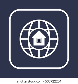 House   icon, isolated. Flat  design. 