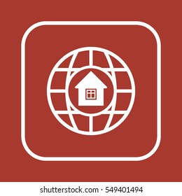 House   icon, isolated. Flat  design. 