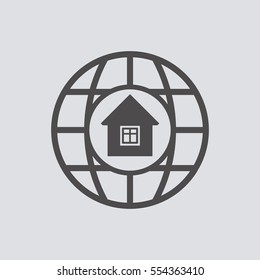 House   icon, isolated. Flat  design. 