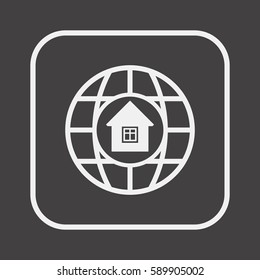 House   icon, isolated. Flat  design. 